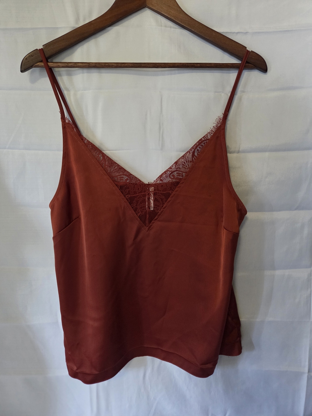 GXF Gentle Fawn Rust Lace Satin Camisole M Whimsigoth Dark Fairy Quiet Luxury
